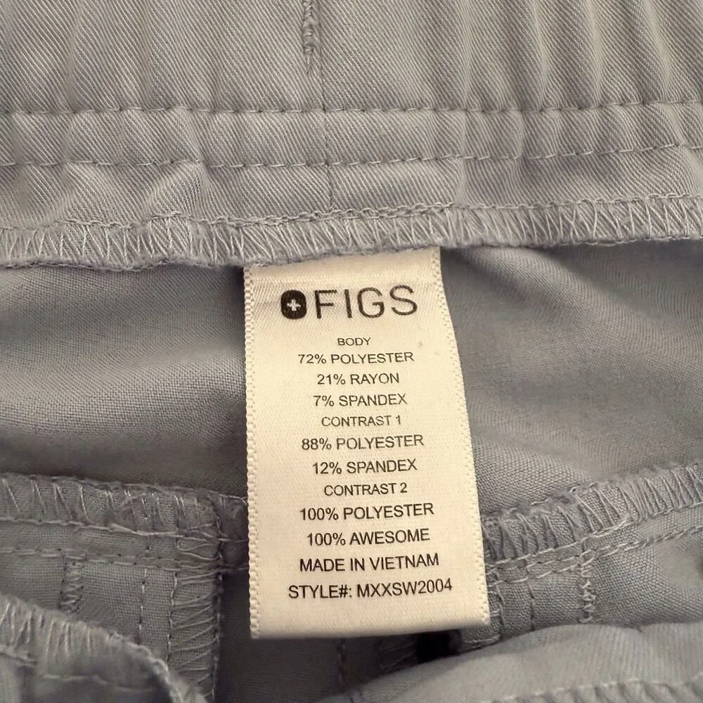 FIGS Small Light Grayish Blue Tansen Men's Jogger Scrub Pants Soft And Comfy‎